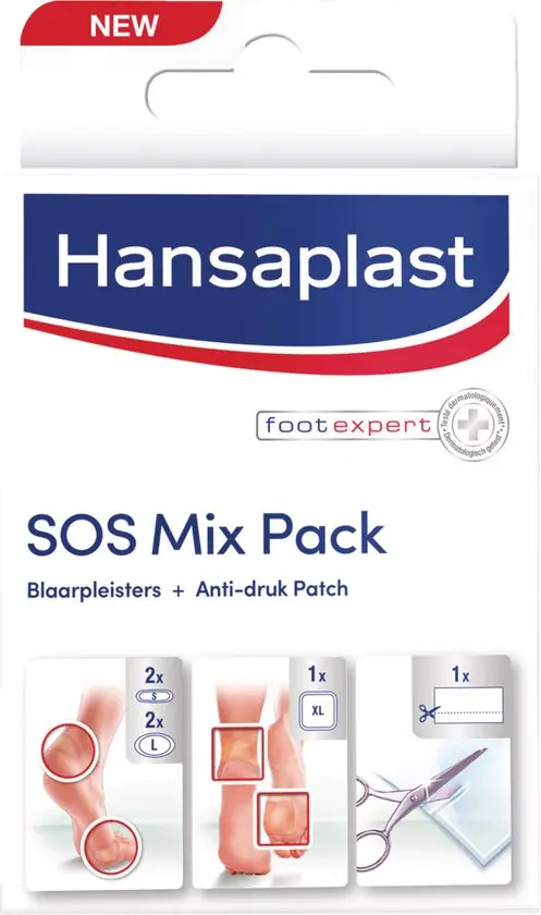 Hansaplast Voeten Blaarpleister SOS Mix 6 stuks