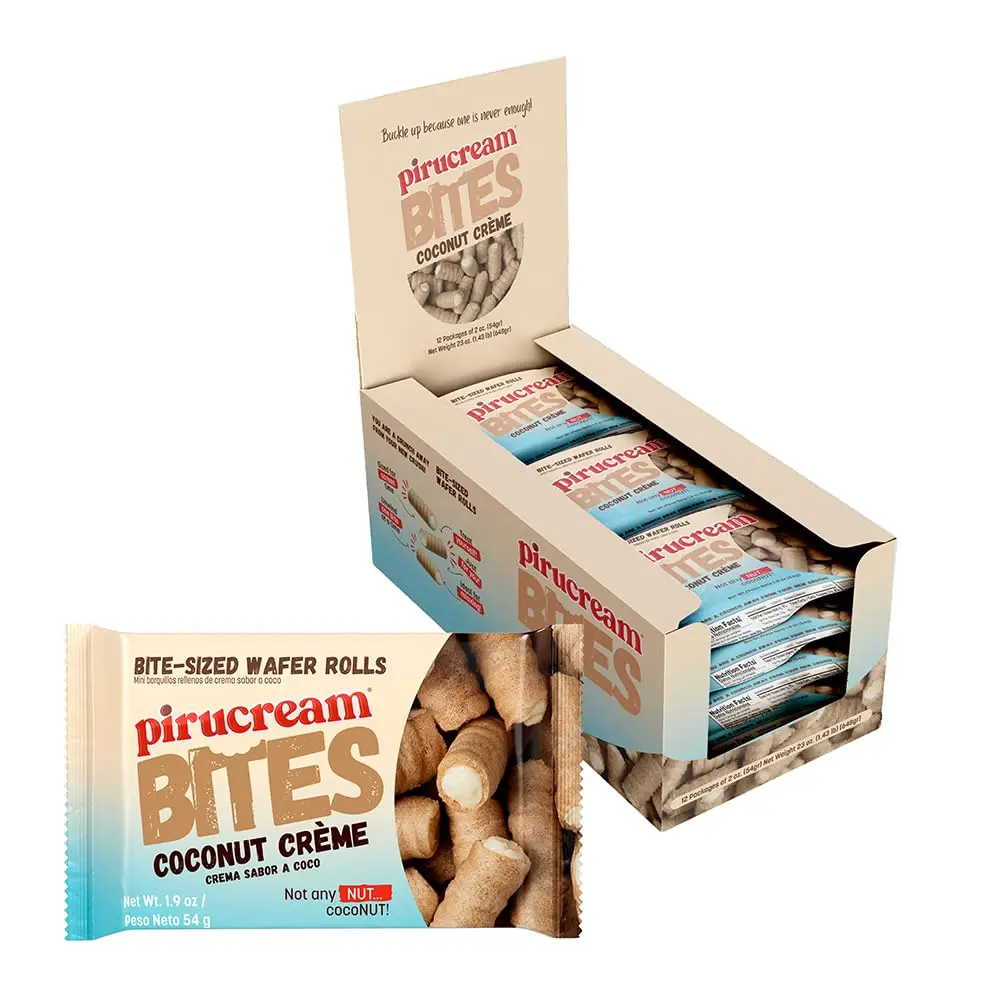 Pirulin Flow Pack Bites Crema De Coco Unit 12pk/1.09oz 