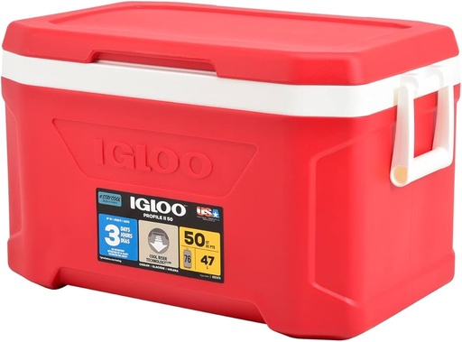 [3100-IG-50057] Igloo Latitud Red 50Qt/2P