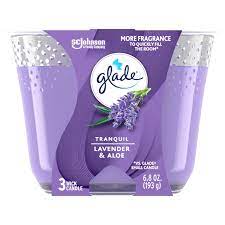 [1900-SJ-02844] Glade Candle Tranquil Lavender Aloe 3/6.8oz