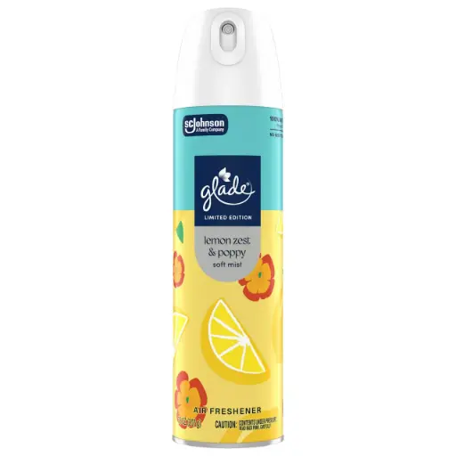 [1900-SJ-05746] Glade Aerosol Lemon Zest & Poppy 6/7.3oz 