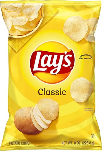[1400-FL-01714] Lays Classic Regular Chips 8/15oz 