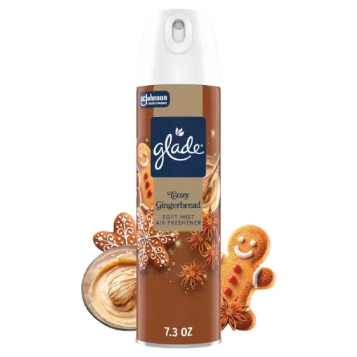 [1900-SJ-09041] Glade Aerosol Cozy Ginger Bread 6/7.3oz   